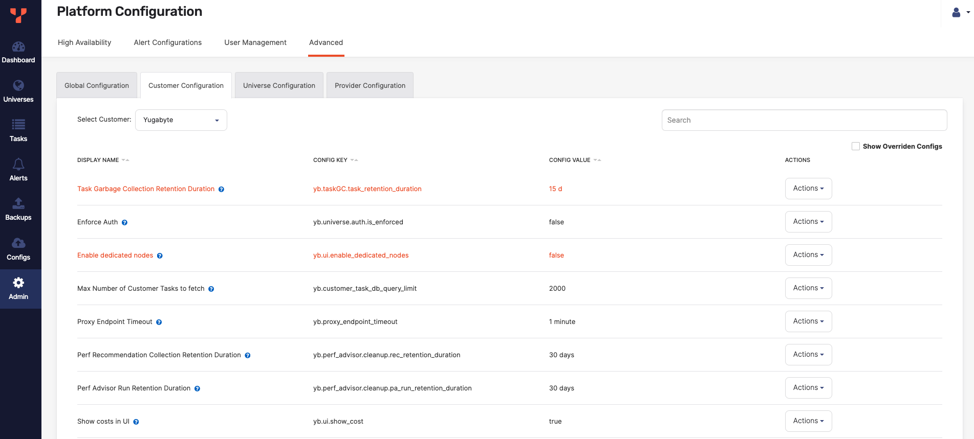 Runtime configuration overview Runtime configuration overview